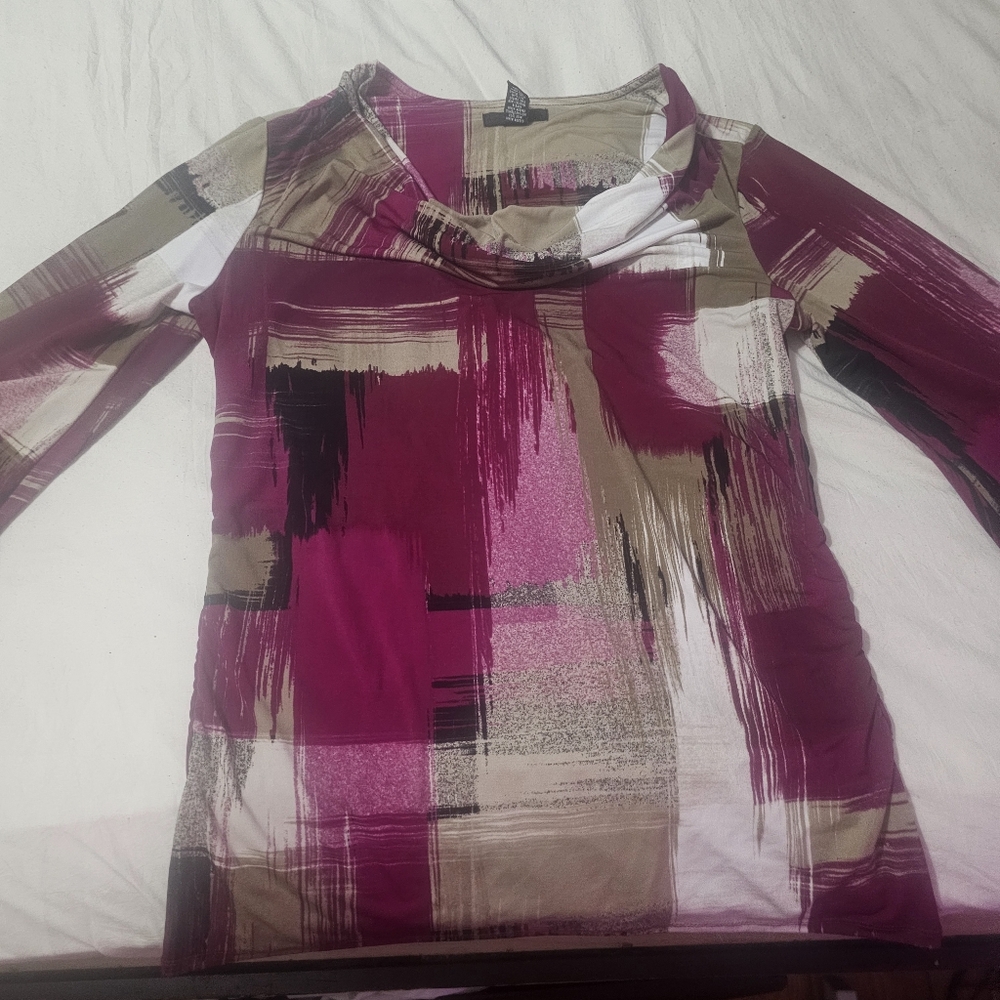 Alfani Multicolored Blouse with 3/4 quarter sleeves